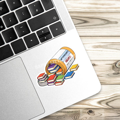 Bookish antidepressant sticker, Bookish girlie sticker, bookish sticker, book sticker, kindle sticker, stickers for kindle, book lover gift