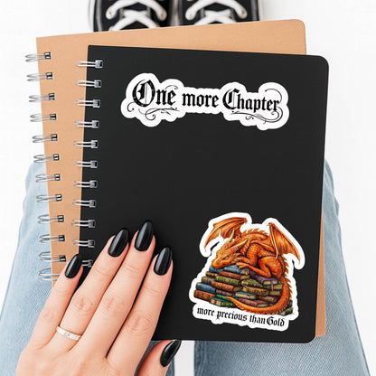 One more chapter sticker, Reading sticker, Book Sticker, fantasy Sticker, Fantasy Bookish Merch, e-reader Kindle Stickers