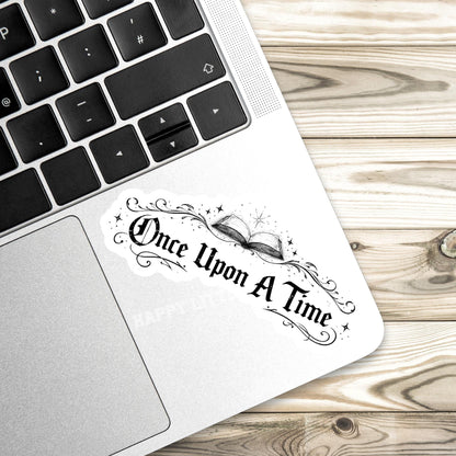 Once upon a time sticker, Reading sticker, Book Sticker, fantasy Sticker, fairytale sticker, Bookish , e-reader Kindle Stickers