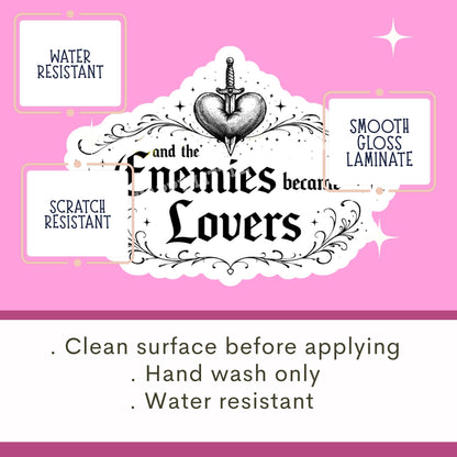 Enemies to lovers sticker, Romantasy sticker, Bookish sticker, Smut sticker, Book tropes, Bookish sticker, Reader sticker, kindle sticker