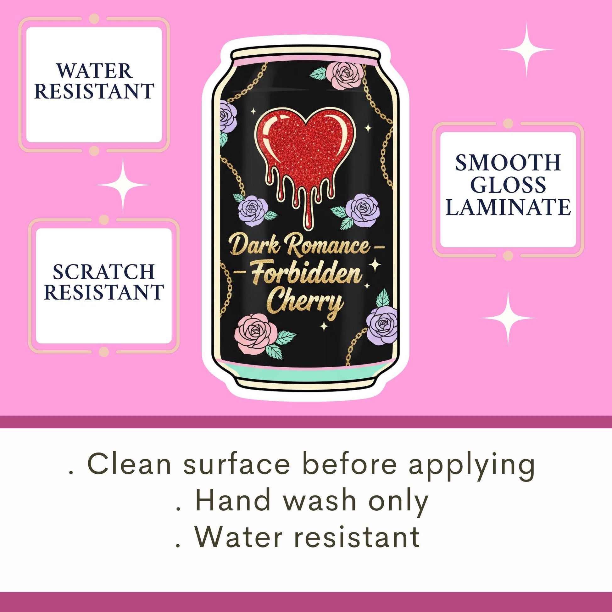 Dark romance sticker, soda sticker, book sticker, kindle sticker, bookish sticker, smut stickers, stickers for kindle, book merch,