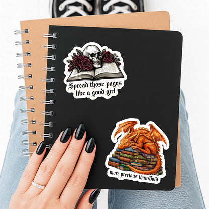 Spread those pages like a good girl sticker, dark romance sticker, smut sticker, Morally grey book sticker, kindle sticker, bookish sticker