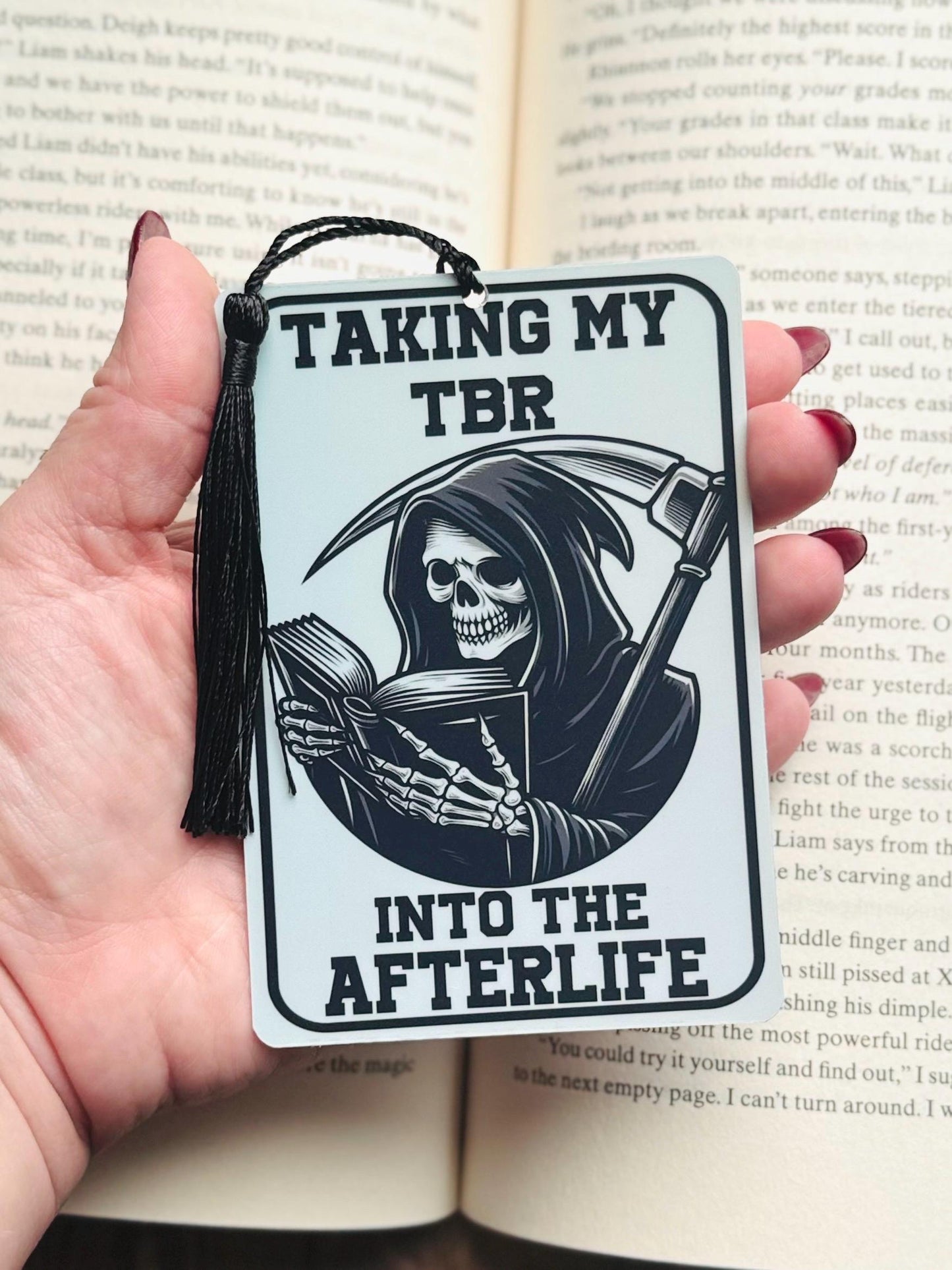 TBR bookmark, Tarot card Bookmark, holographic bookmark, Gothic Bookmark, Bookish Gifts for Readers, Handmade Bookmark,