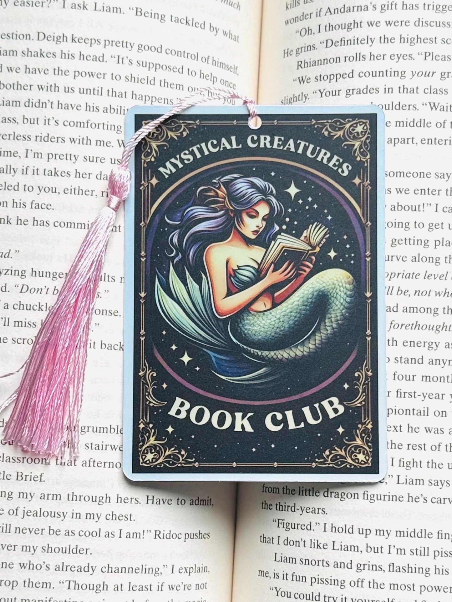 Mermaid bookmark, Tarot card Bookmark, holographic bookmark, Gothic Bookmark, Bookish Gifts for Readers, Handmade Bookmark,