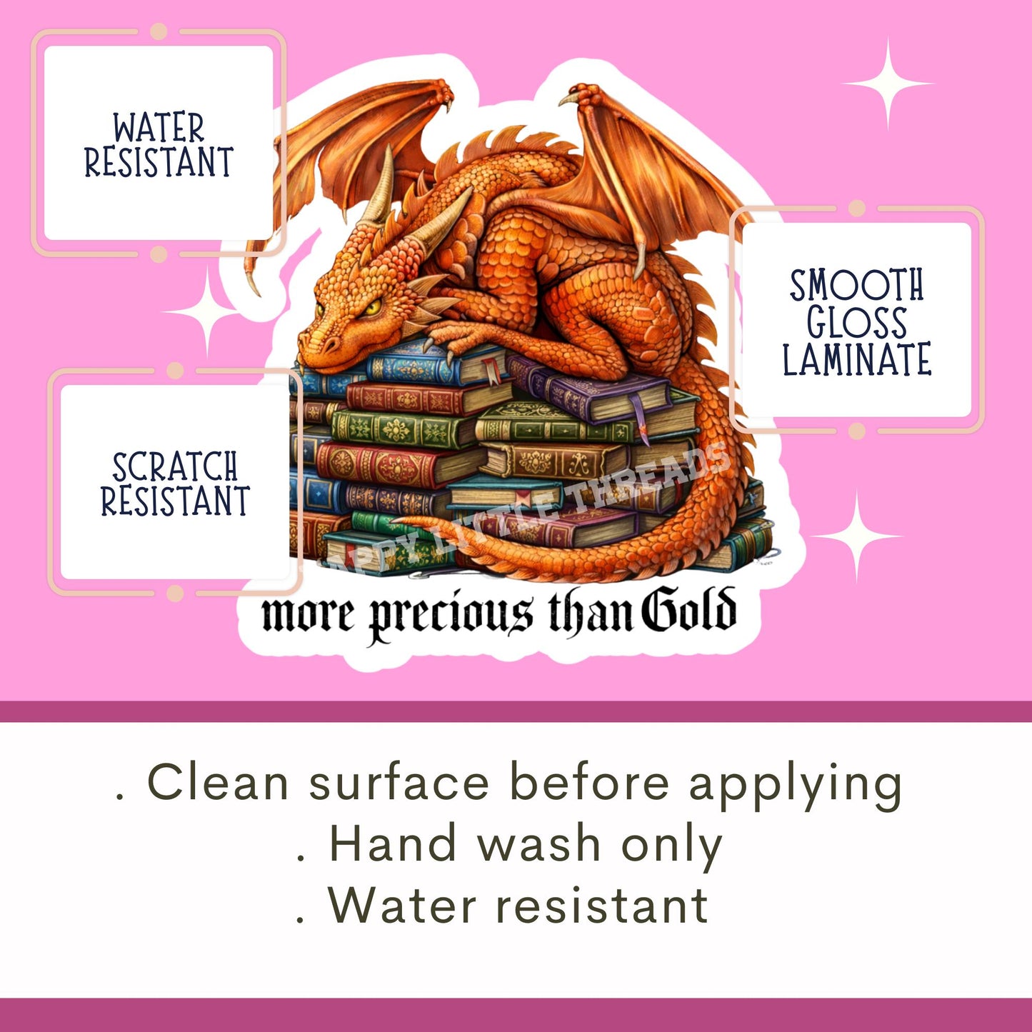 Book Dragon Sticker, witch Sticker, gothic sticker, Fantasy Bookish Merch, Book Lover Gift, e-reader Kindle Stickers, Reading Lover,