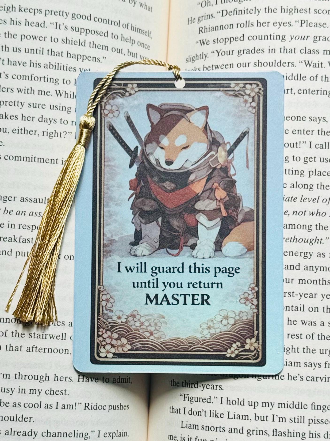 Dog bookmark, samurai bookmark, Tarot card Bookmark, holographic bookmark, Gothic Bookmark, Bookish Gifts for Readers, Handmade Bookmark,