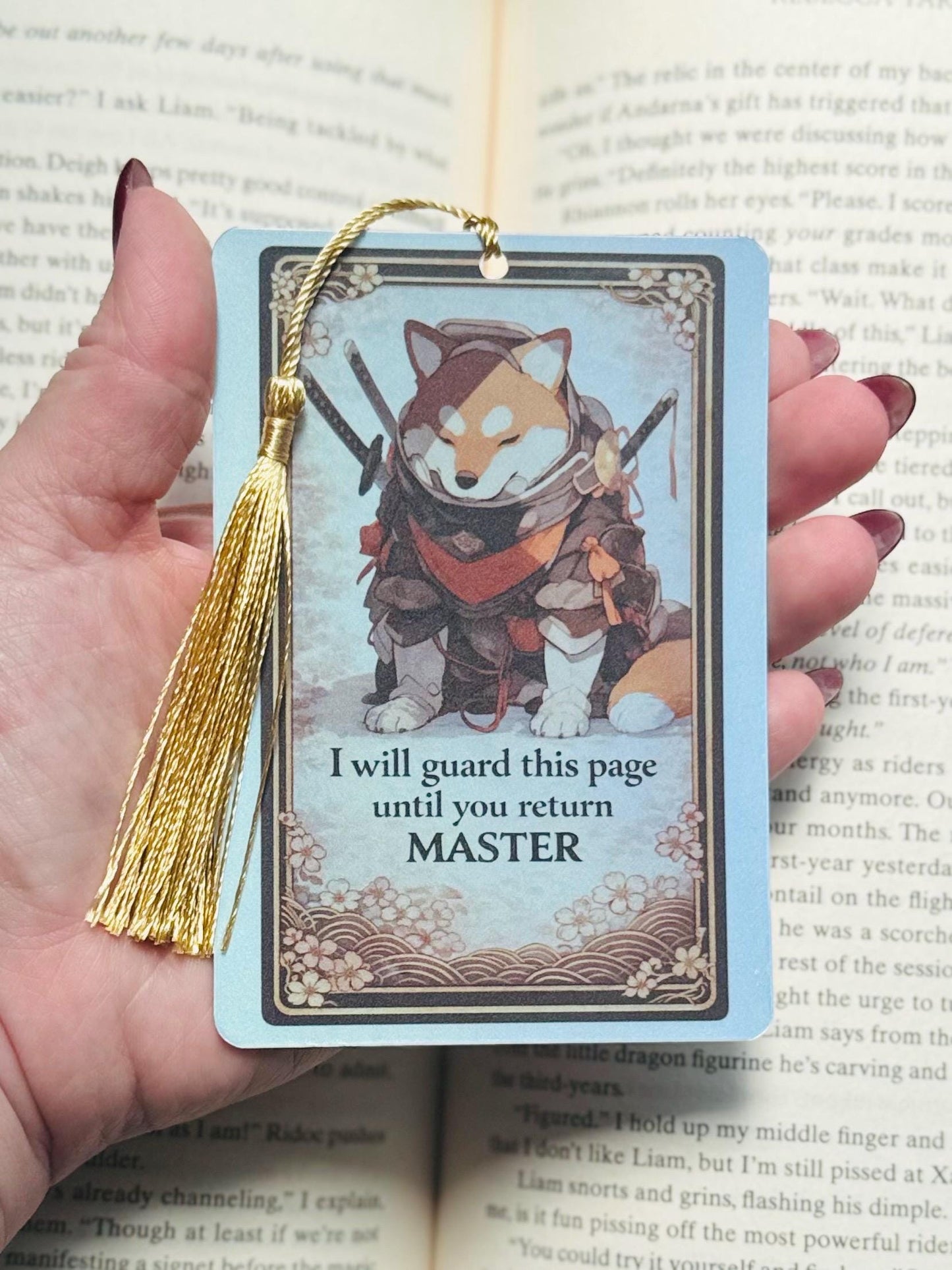 Dog bookmark, samurai bookmark, Tarot card Bookmark, holographic bookmark, Gothic Bookmark, Bookish Gifts for Readers, Handmade Bookmark,
