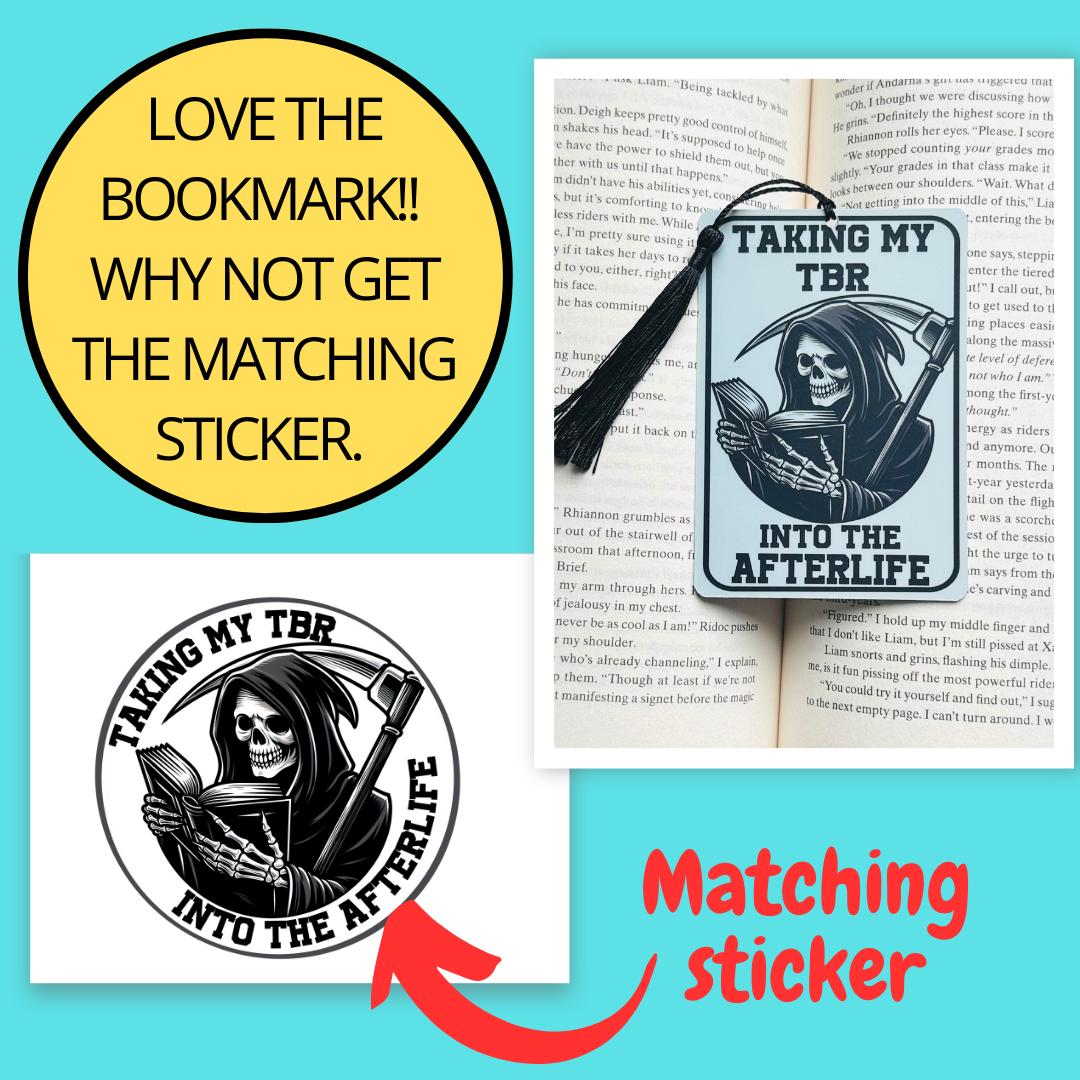 TBR bookmark, Tarot card Bookmark, holographic bookmark, Gothic Bookmark, Bookish Gifts for Readers, Handmade Bookmark,