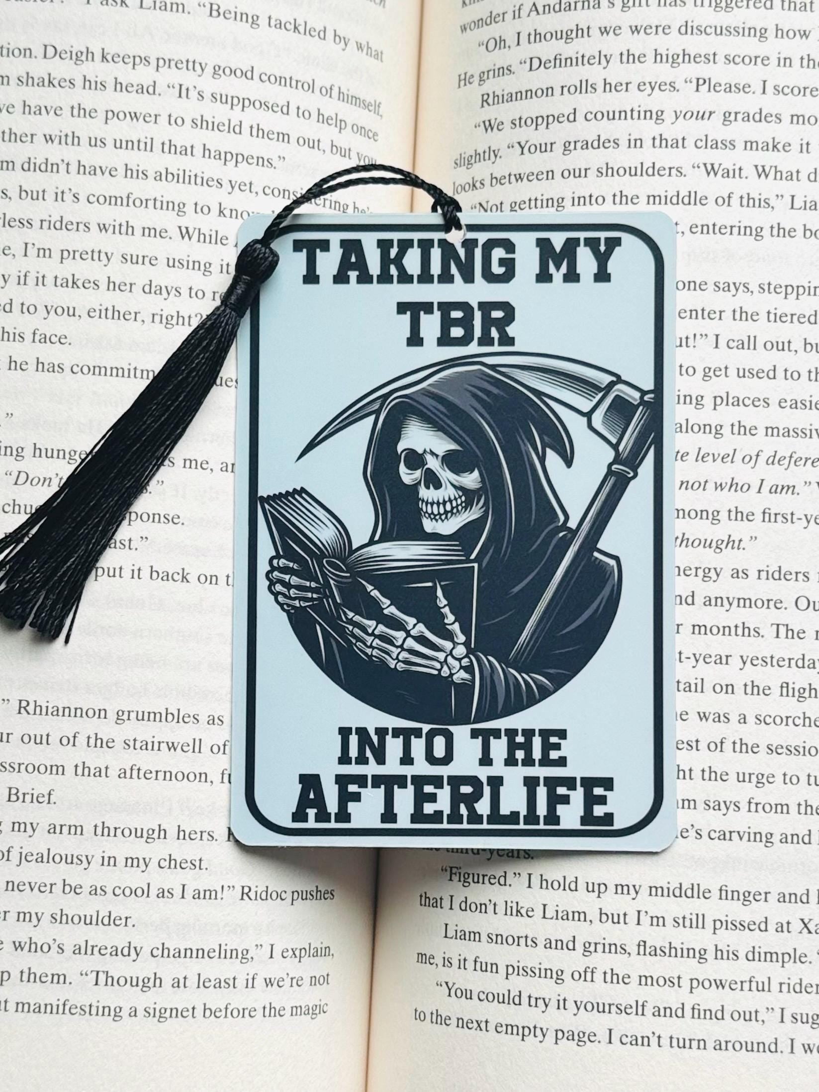 TBR bookmark, Tarot card Bookmark, holographic bookmark, Gothic Bookmark, Bookish Gifts for Readers, Handmade Bookmark,