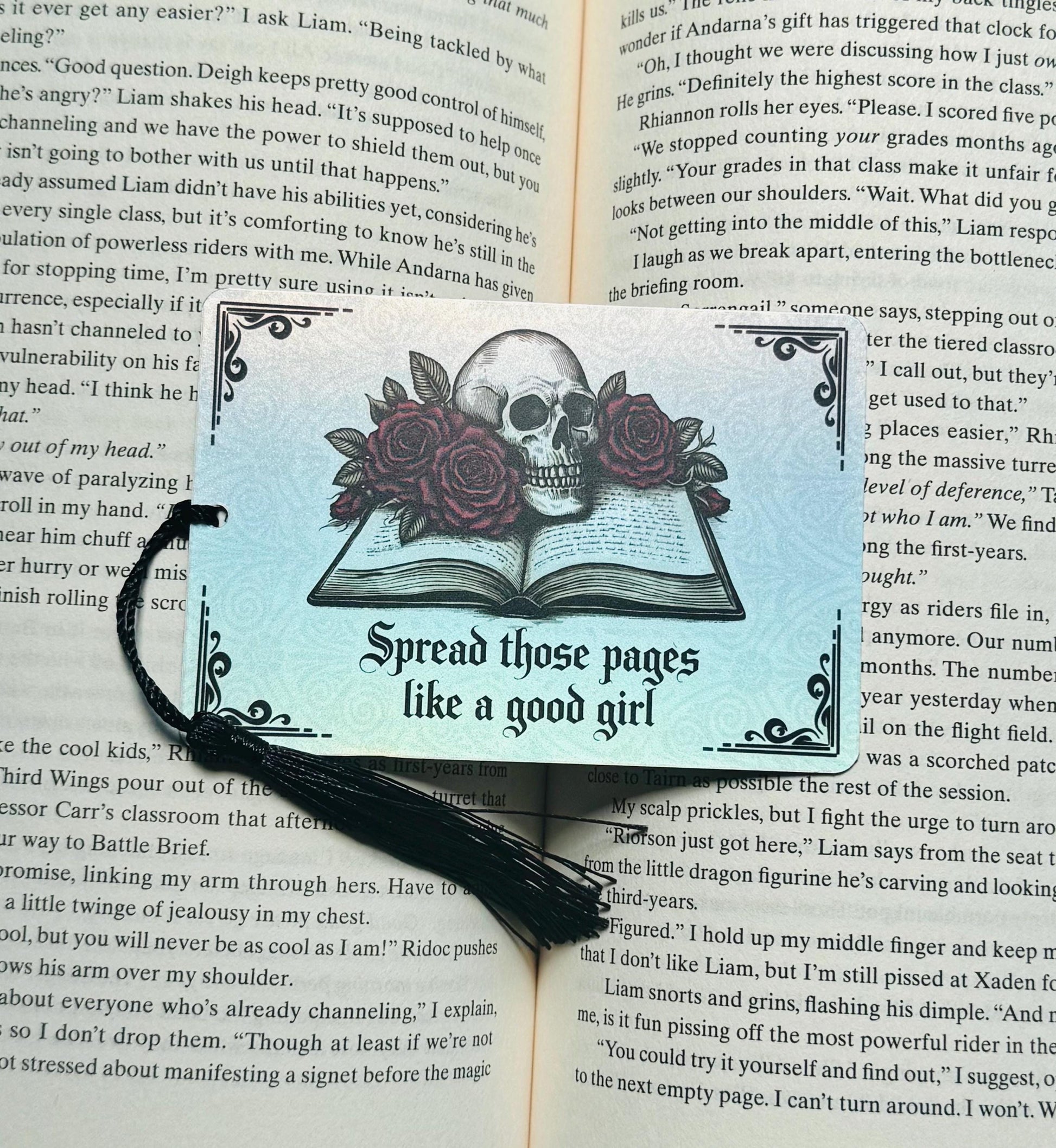 Spread those pages like a good girl bookmark, Dark romance bookmark, Tarot card Bookmark, smut bookmark, Gothic Bookmark