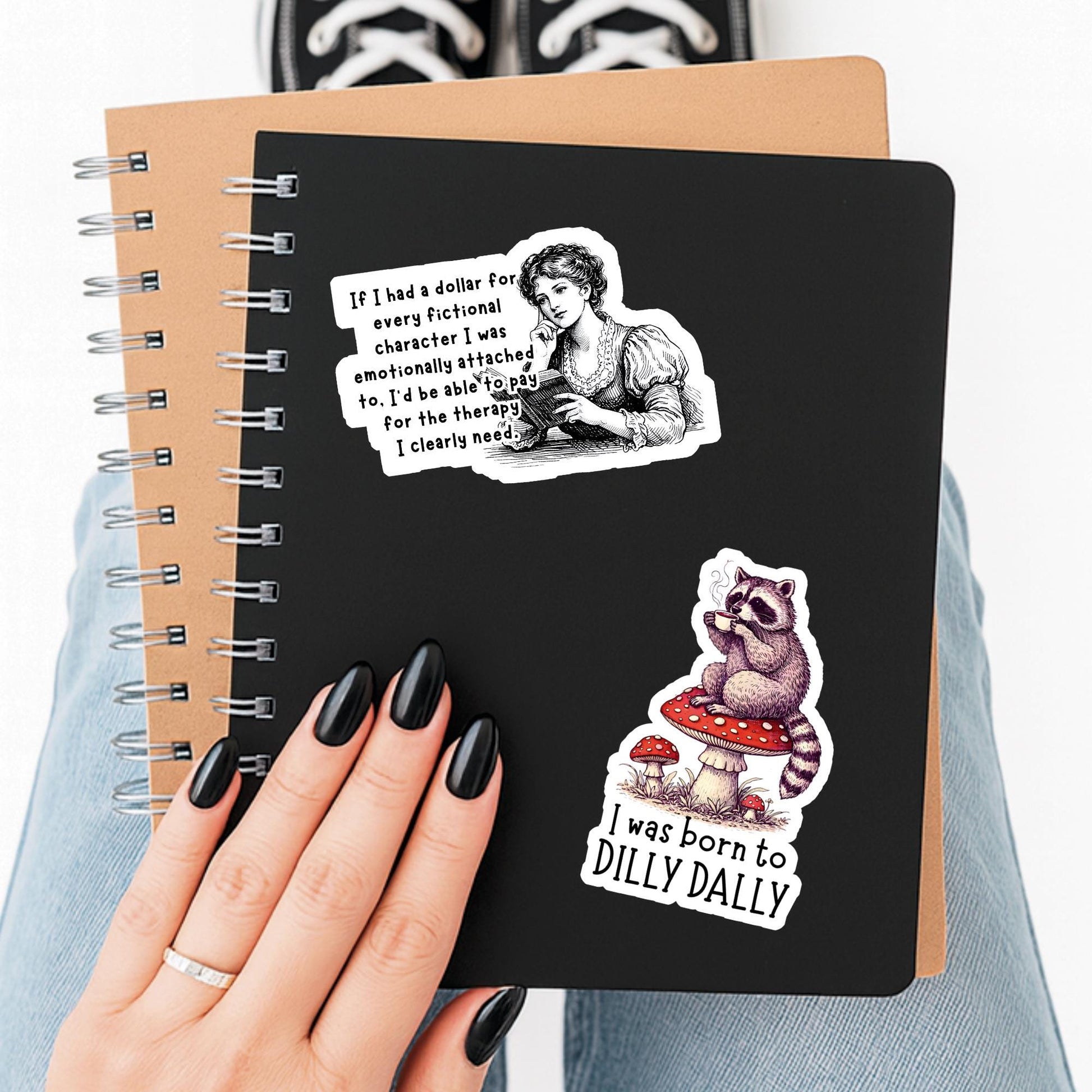 Sarcastic Bookish sticker, emotionally attached to fictional characters, bookish sticker, book sticker, kindle sticker