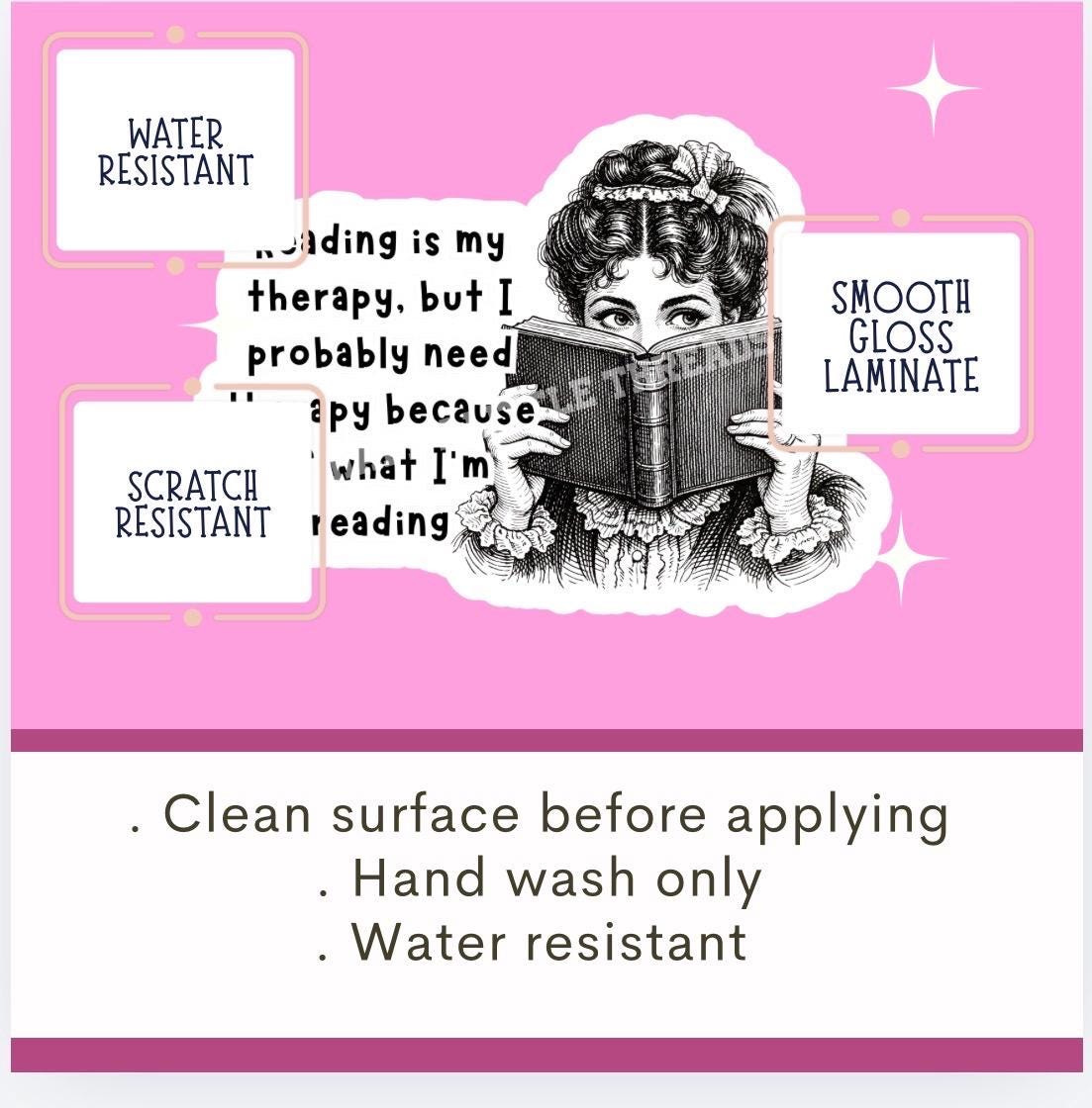 Sarcastic Bookish sticker, reading is my therapy, smut, smut sticker, sticker,bookish sticker, book sticker, kindle sticker
