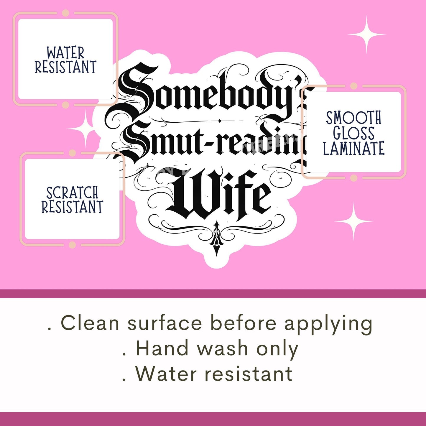 Somebody’s smut reading wife sticker, smut, smut sticker, dark romance sticker, book sticker, kindle sticker, bookish sticker