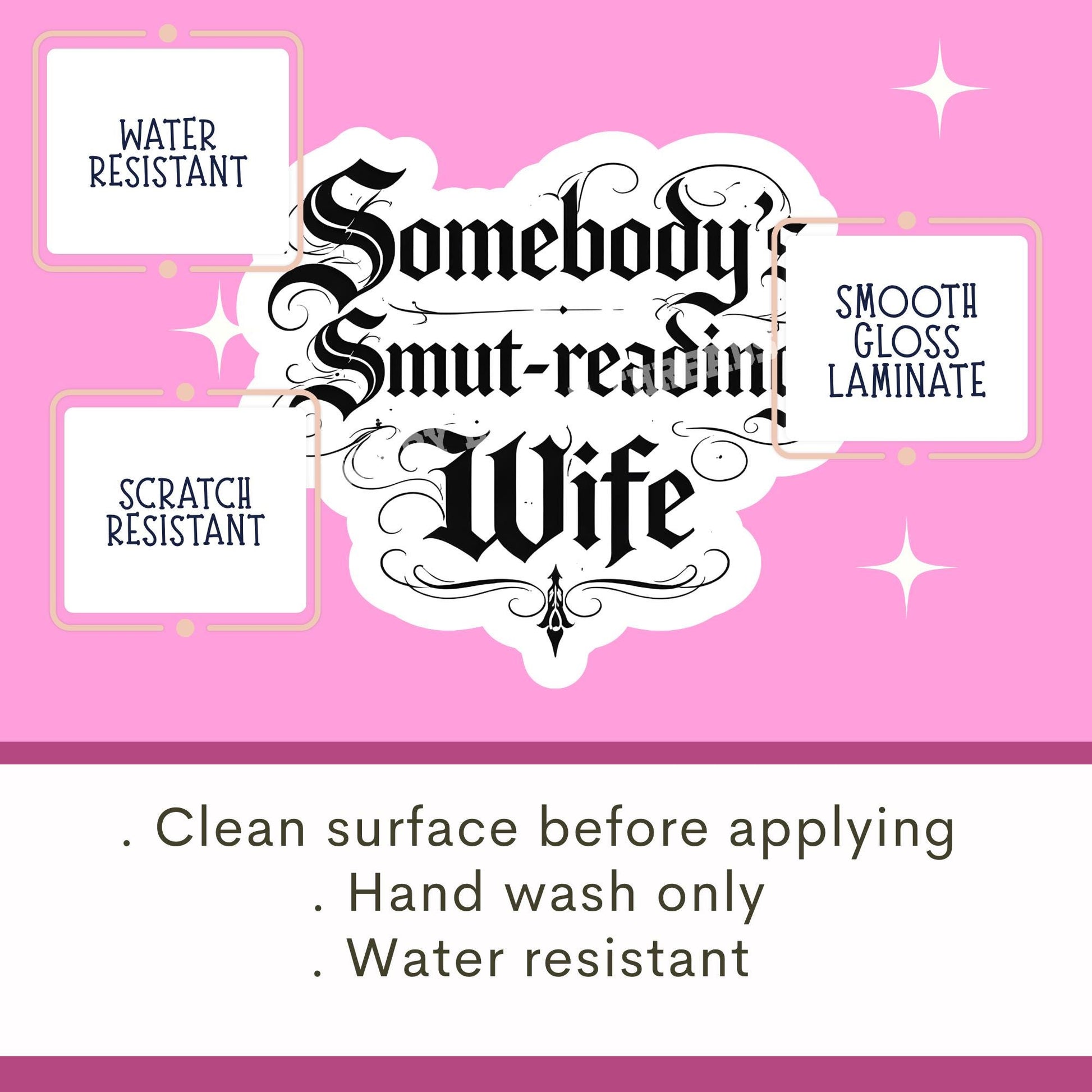 Somebody’s smut reading wife sticker, smut, smut sticker, dark romance sticker, book sticker, kindle sticker, bookish sticker