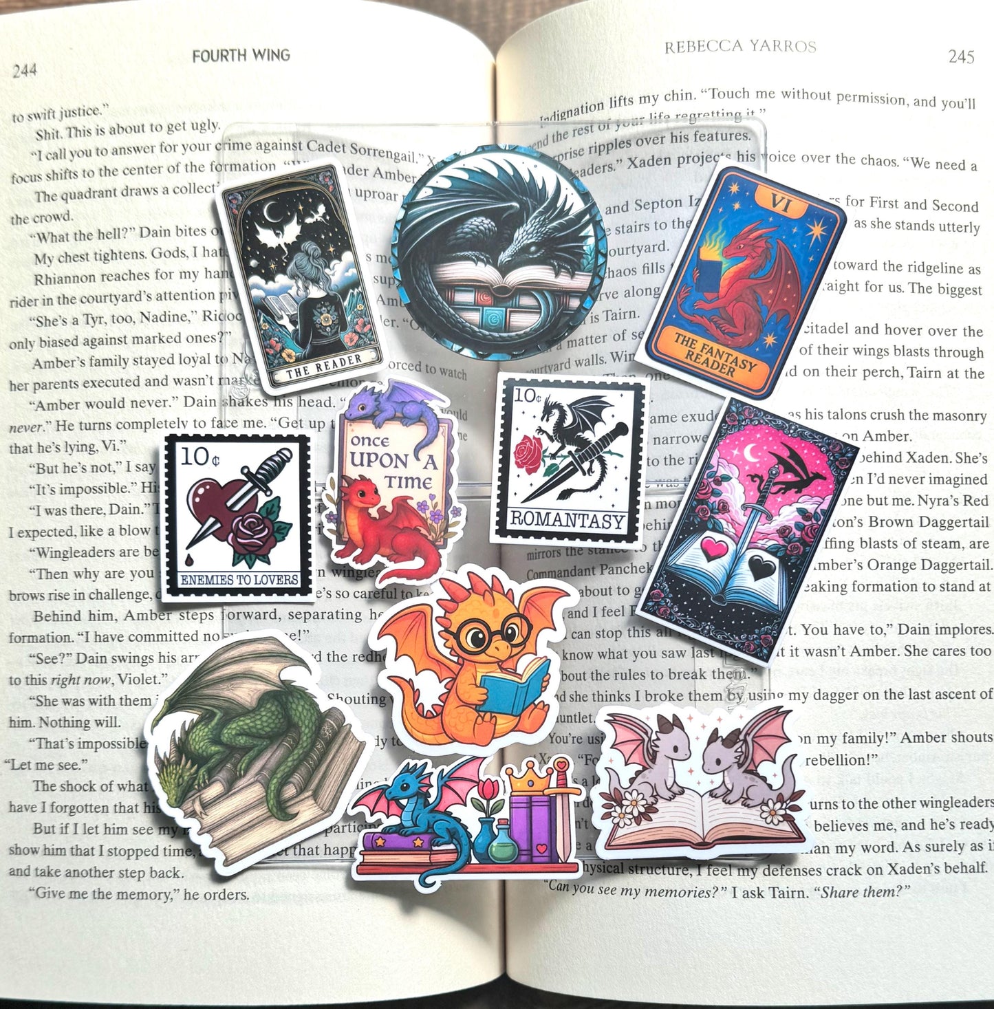 Bookish mini sticker surprise pack, bookish kindle sticker bundle, smut bundle, fantasy sticker bundle
