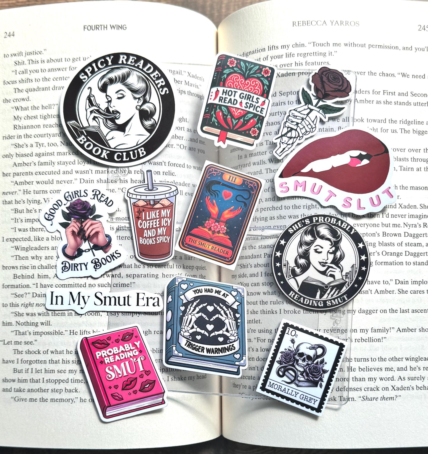 Bookish mini sticker surprise pack, bookish kindle sticker bundle, smut bundle, fantasy sticker bundle