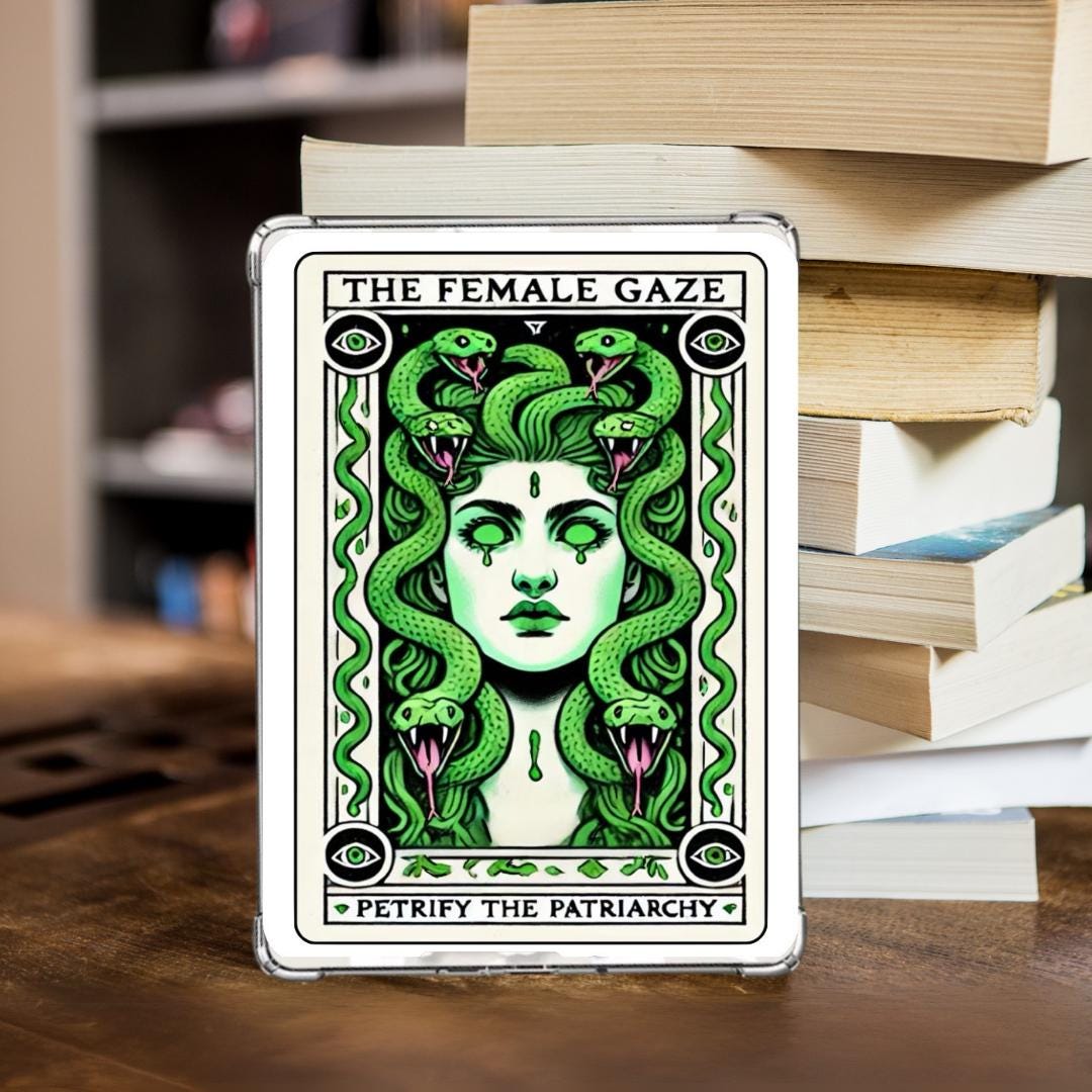 Kindle Insert Clear Case, feminist rage, medusa kindle insert, kindle insert, kindle skin, kindle Paperwhite, cute kindle accessory