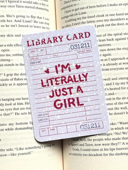 Libary card Bookmark, Star holographic Bookmark, Bookish Gifts for Readers, Handmade Bookmark,