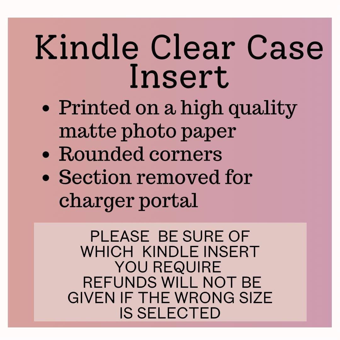 Kindle Clear Case Insert, stripped kindle insert, pastel kindle, Paperwhite, Oasis, Kindle Cover 11th, 12th Gen Accessories