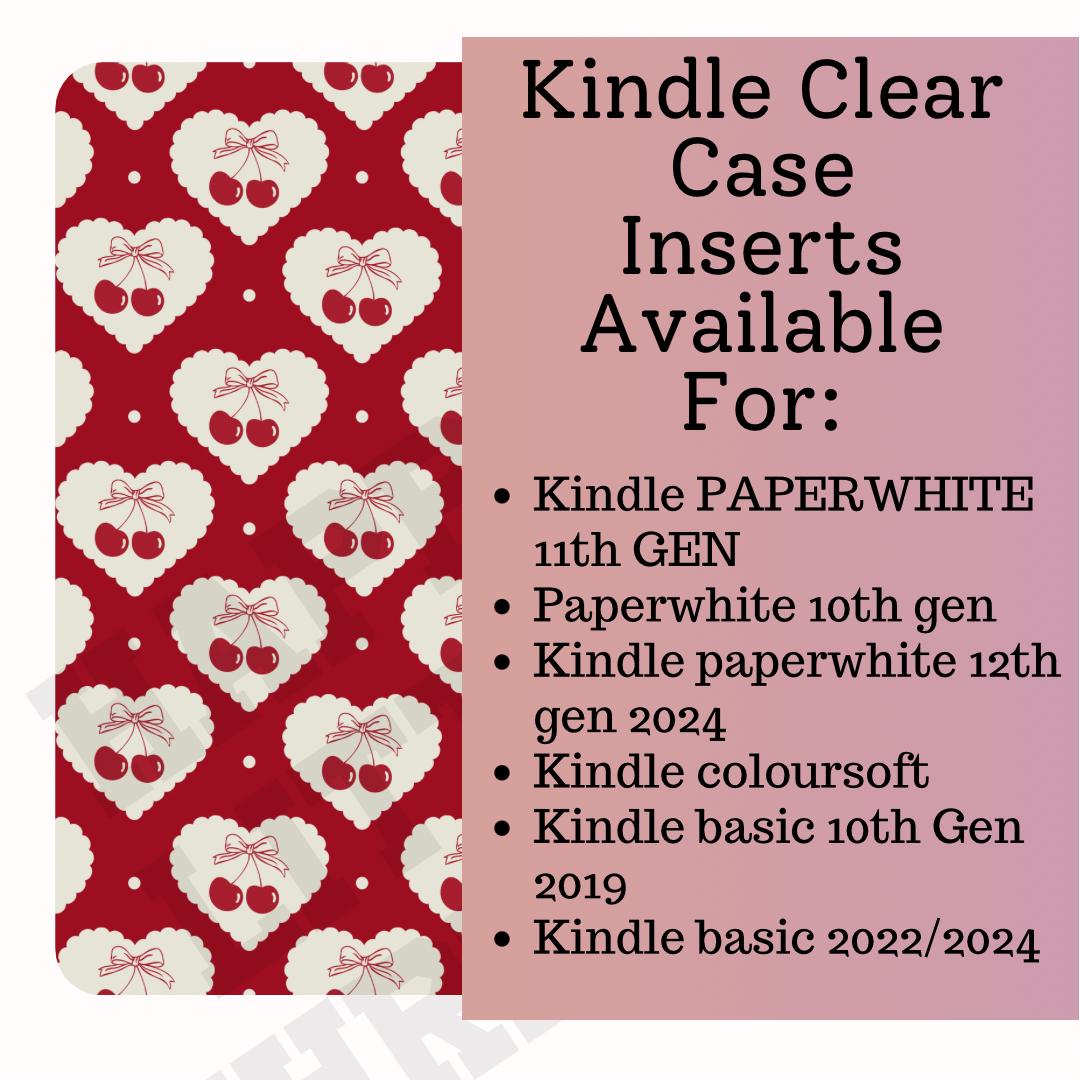 Kindle Insert, girlie kindle insert For Clear Case, bookish kindle insert, kindle skin, kindle Paperwhite
