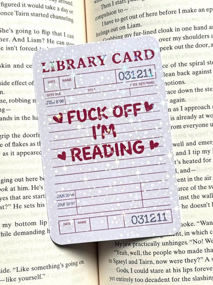 Libary card Bookmark, Star holographic Bookmark, Bookish Gifts for Readers, Handmade Bookmark,