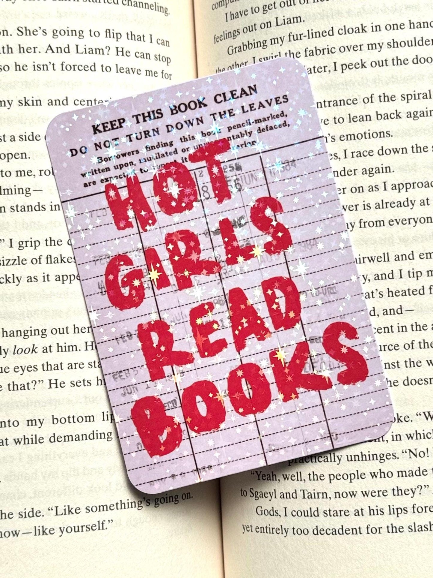 Libary card Bookmark, boys are better in books, Star holographic Bookmark, Bookish Gifts for Readers, Handmade Bookmark,