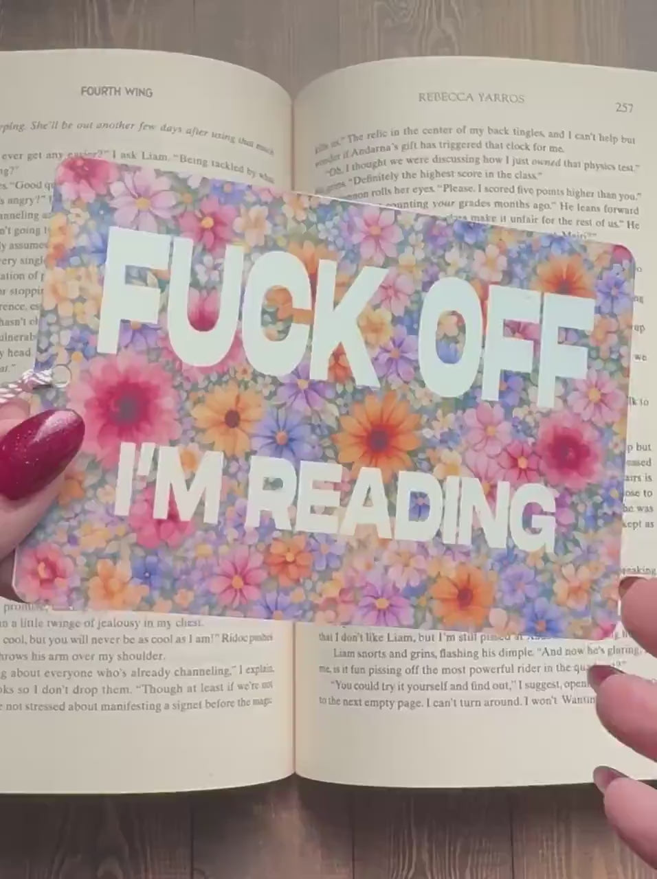 Fuck off im reading Bookmark, sassy bookmark, holographic bookmark, Bookmark, Bookish Gifts for Readers, Handmade Bookmark,