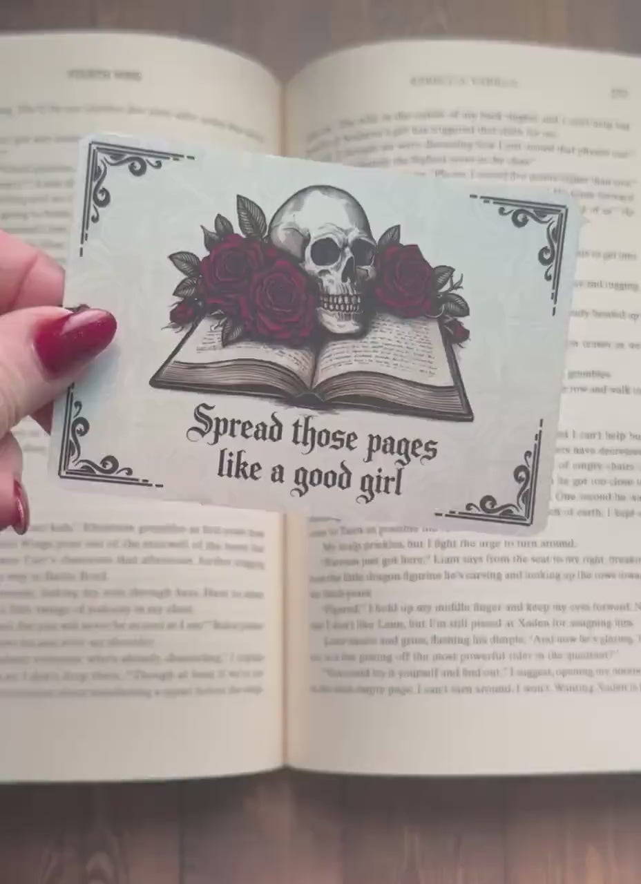 Spread those pages like a good girl bookmark, Dark romance bookmark, Tarot card Bookmark, smut bookmark, Gothic Bookmark