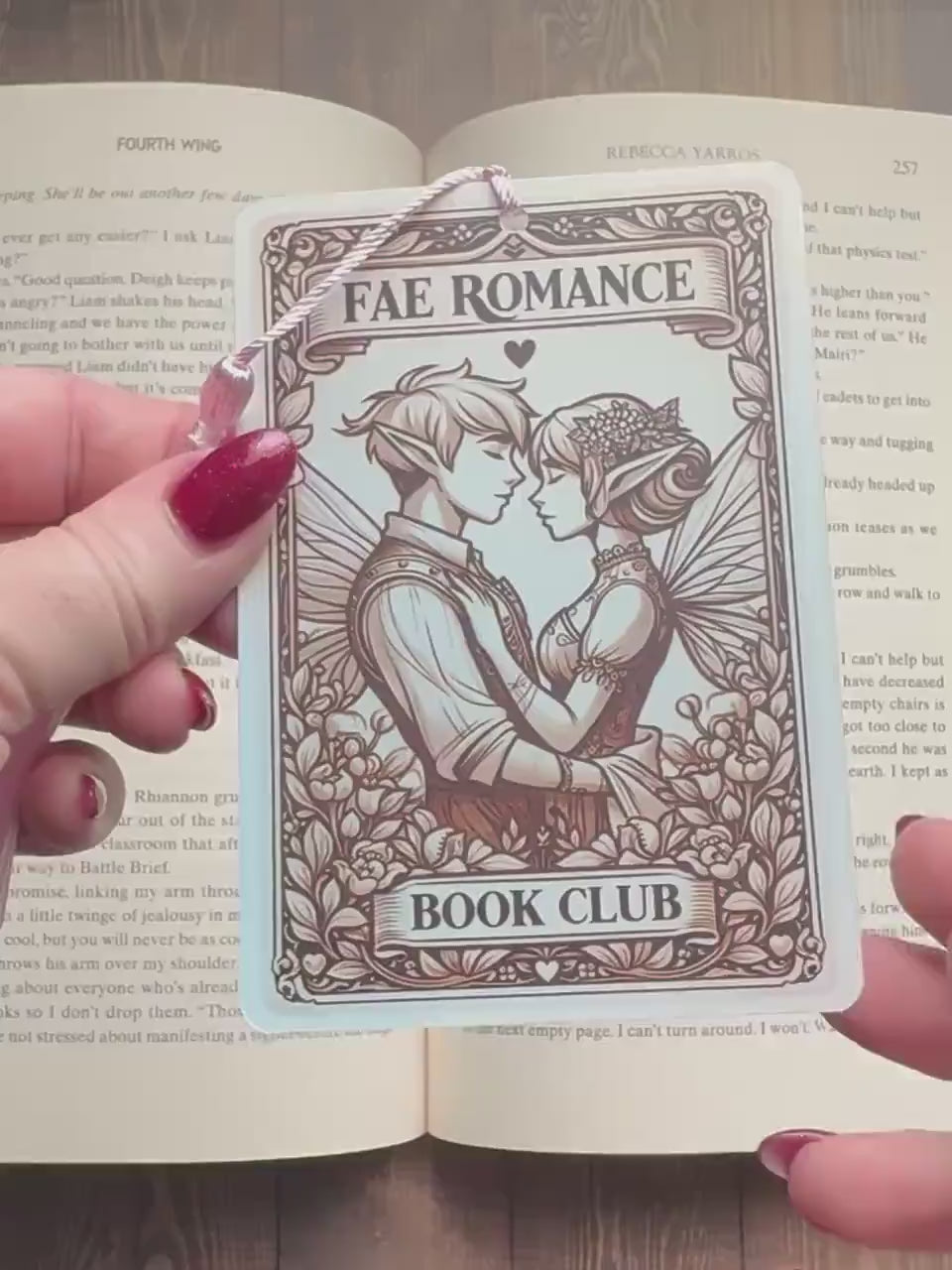 Fae bookmark, fairy bookmark, Tarot card Bookmark, fantasy bookmark, Gothic Bookmark, Bookish Gifts for Readers, Handmade Bookmark,