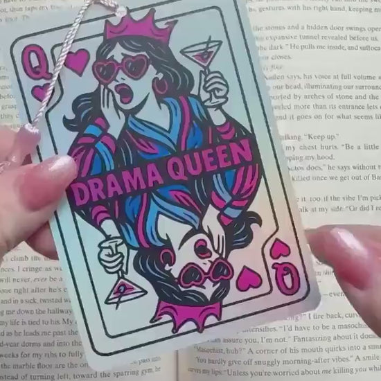 Drama Queen Tarot card Bookmark, Booktok Bookmark, Bookish Gifts for Readers, Handmade Bookmark