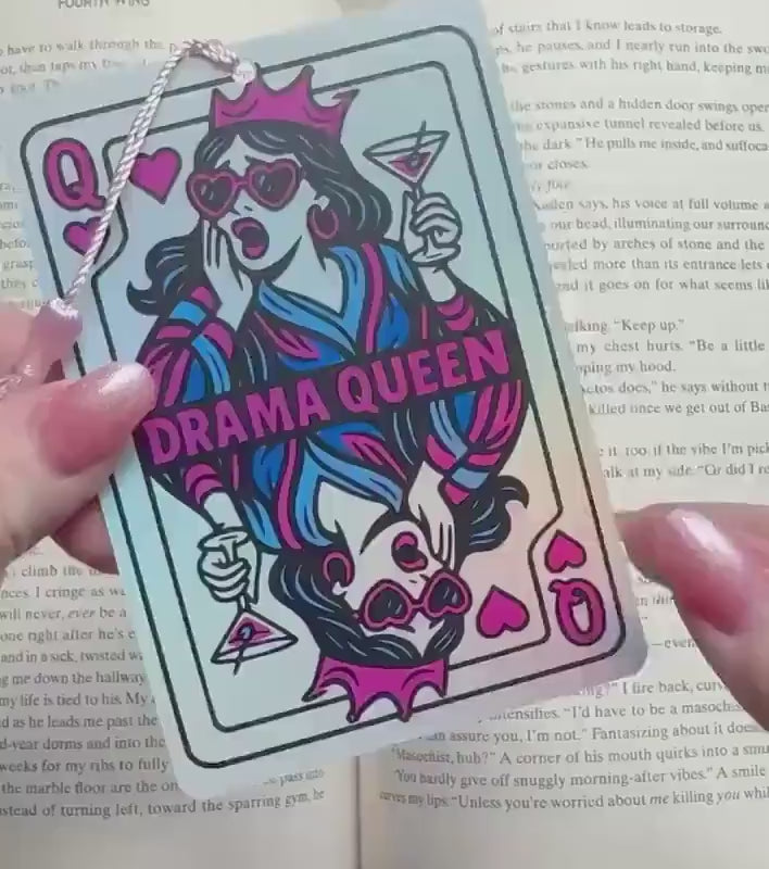 Drama Queen Tarot card Bookmark, Booktok Bookmark, Bookish Gifts for Readers, Handmade Bookmark