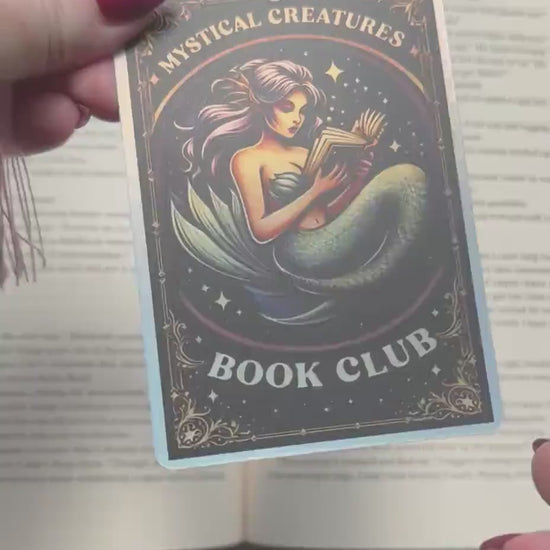 Mermaid bookmark, Tarot card Bookmark, holographic bookmark, Gothic Bookmark, Bookish Gifts for Readers, Handmade Bookmark,
