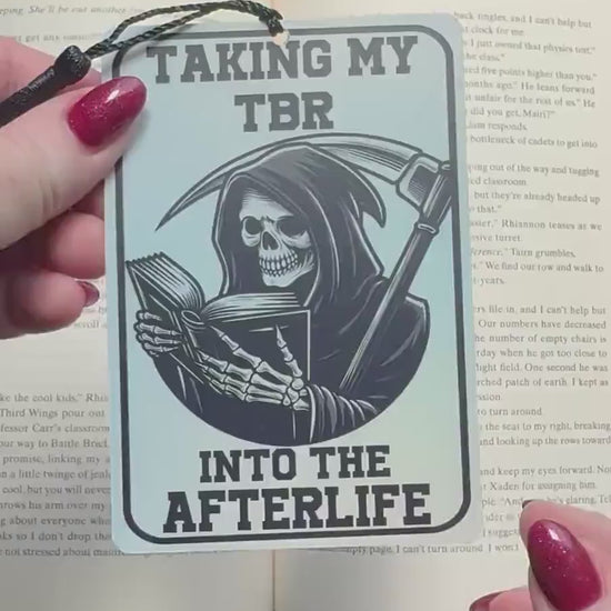 TBR bookmark, Tarot card Bookmark, holographic bookmark, Gothic Bookmark, Bookish Gifts for Readers, Handmade Bookmark,