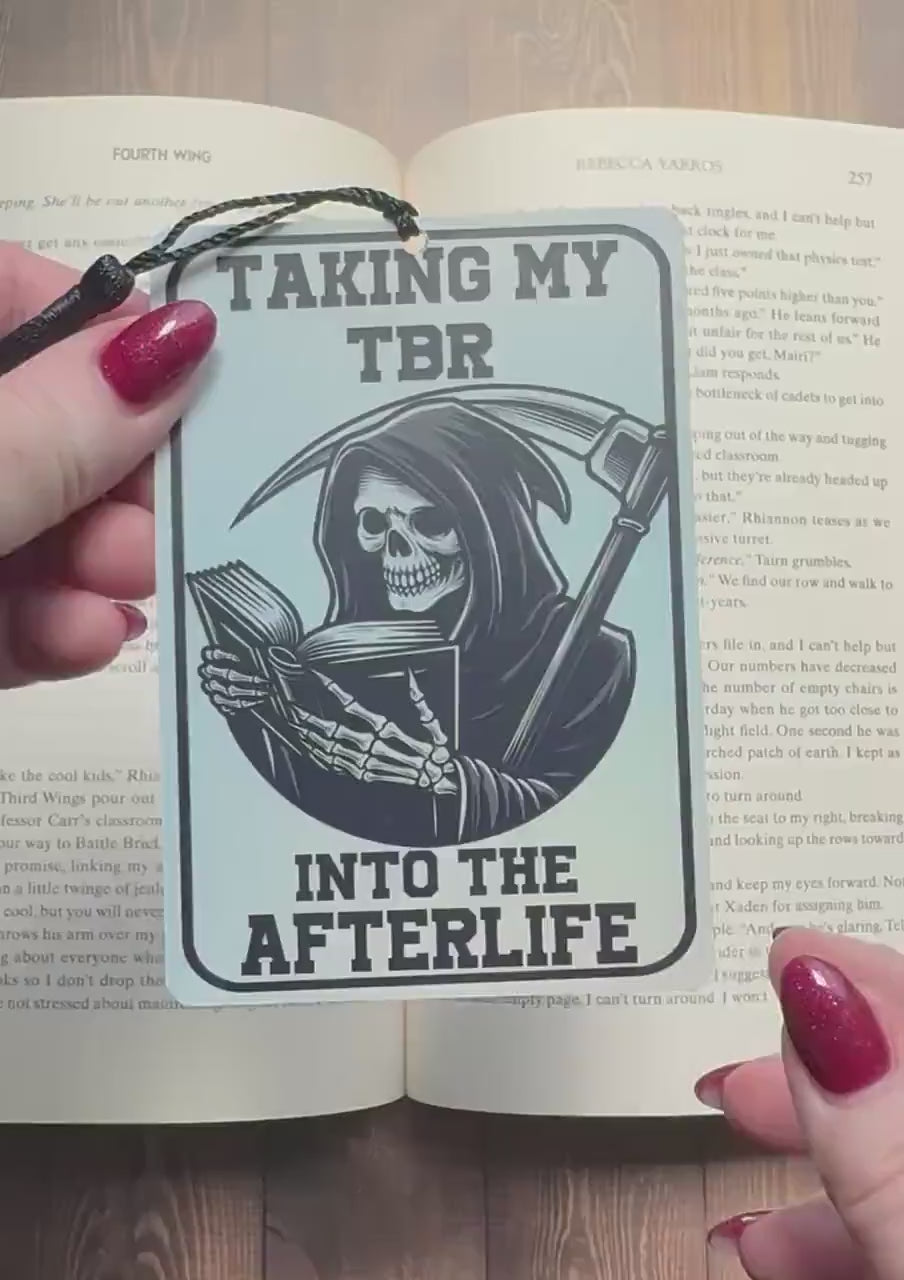 TBR bookmark, Tarot card Bookmark, holographic bookmark, Gothic Bookmark, Bookish Gifts for Readers, Handmade Bookmark,