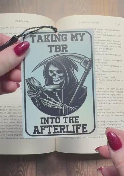 TBR bookmark, Tarot card Bookmark, holographic bookmark, Gothic Bookmark, Bookish Gifts for Readers, Handmade Bookmark,