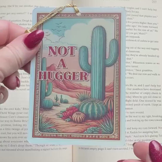 Not a hugger bookmark, Tarot card Bookmark, mental heath bookmark, Gothic Bookmark, Bookish Gifts for Readers, Handmade Bookmark,