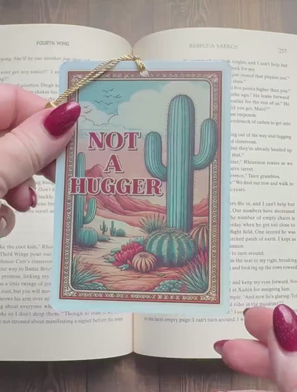 Not a hugger bookmark, Tarot card Bookmark, mental heath bookmark, Gothic Bookmark, Bookish Gifts for Readers, Handmade Bookmark,