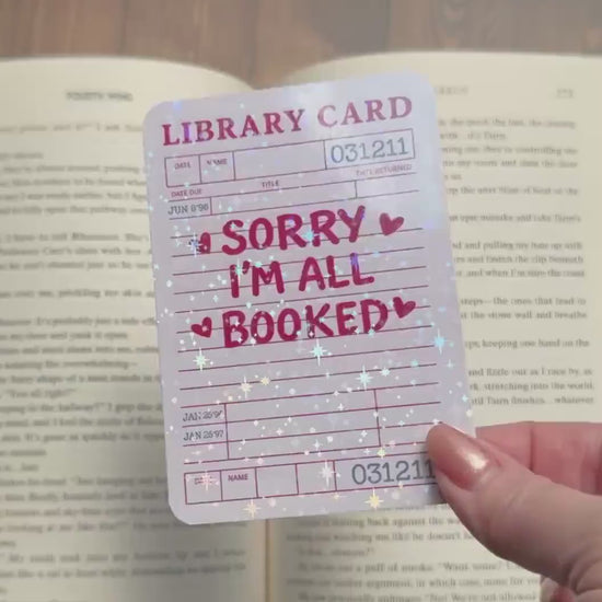 Libary card Bookmark, Star holographic Bookmark, Bookish Gifts for Readers, Handmade Bookmark,
